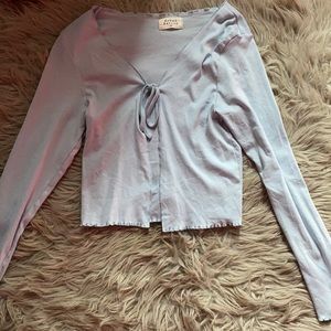 Light blue crop top